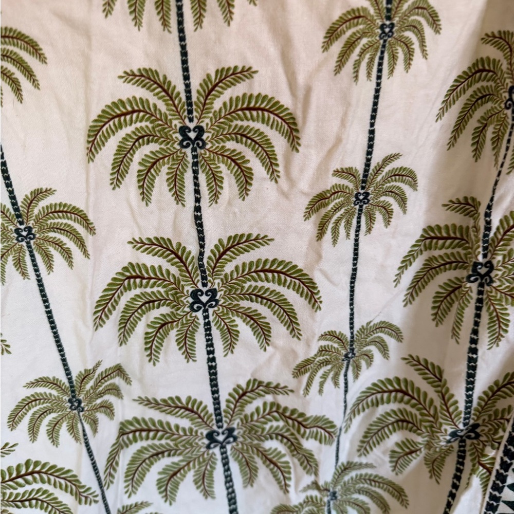FARM Rio Cream Maxi Dress with Olive Palm Print and Green Trim - Picture 10 of 13